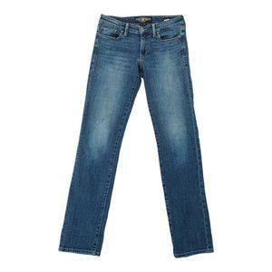 Lucky Brand Jeans Women Size‎ 2/26 R Skinny Blue Denim Distressed